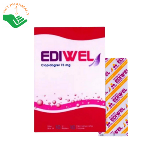 Ediwel 75mg Clopidogrel – Thuốc Hỗ Trợ Ngăn Ngừa Huyết Khối Và Biến Cố Tim Mạch