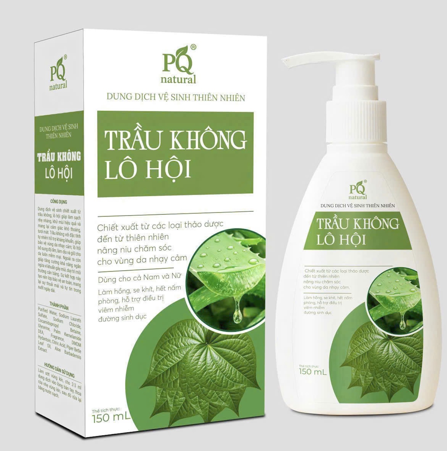 Dung Dịch Vệ Sinh Thảo Mộc Thiên Nhiên Collagen Thủy Phân Trầu Không Lô Hội Nano Bac hỗ trợ làm sạch kháng khuẩn