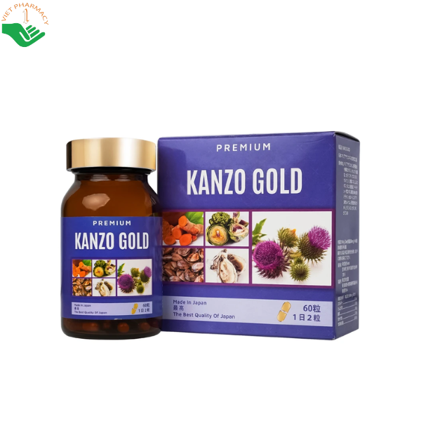 Viên uống bổ gan hỗ trợ tăng cường chức năng gan Kanzo Gold (60 viên)