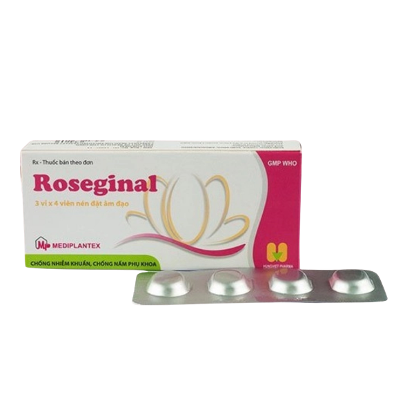  Thuốc đặt phụ khoa Roseginal Mediplantex điều trị viêm nhiễm, nấm ngứa phụ khoa