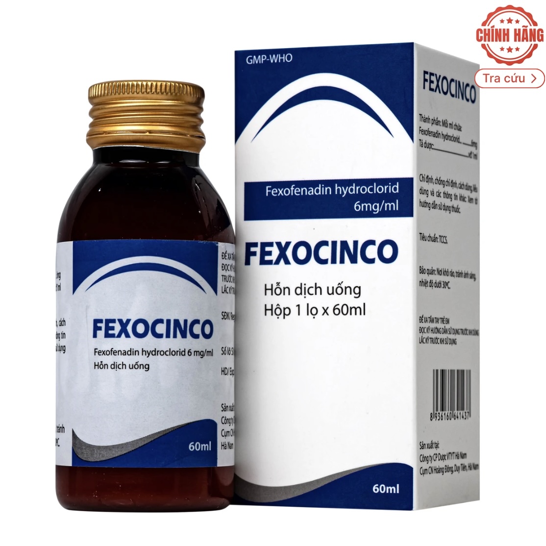 Thuốc Fexocinco điều trị triệu chứng viêm mũi dị ứng theo mùa và mày đay mạn tính