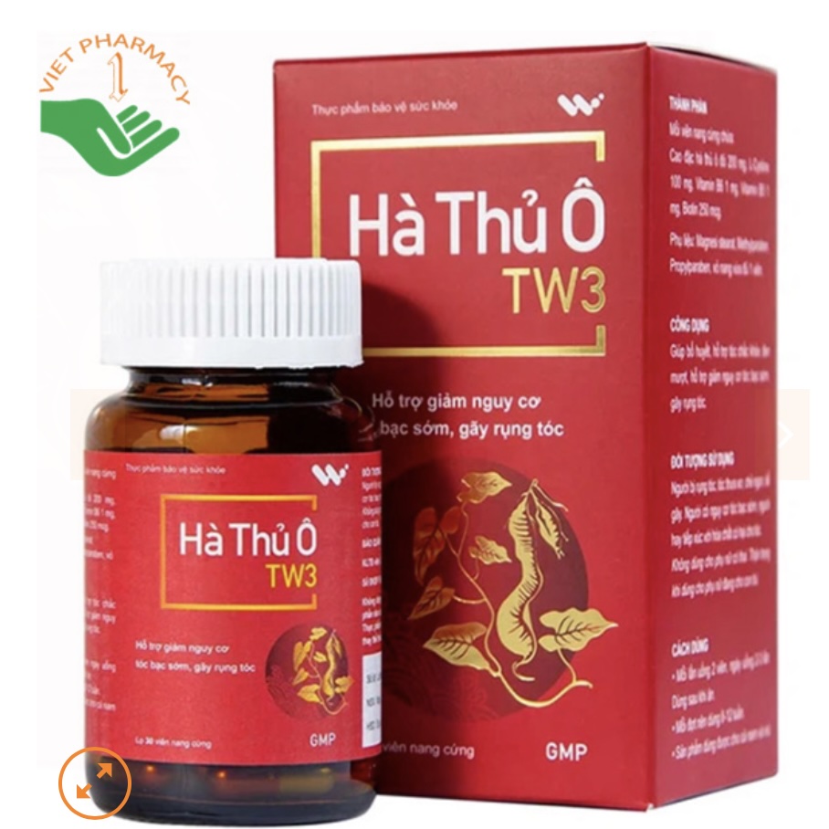 Hà Thủ Ô TW3 giúp giảm rụng tóc ngừa tóc bạc sớm