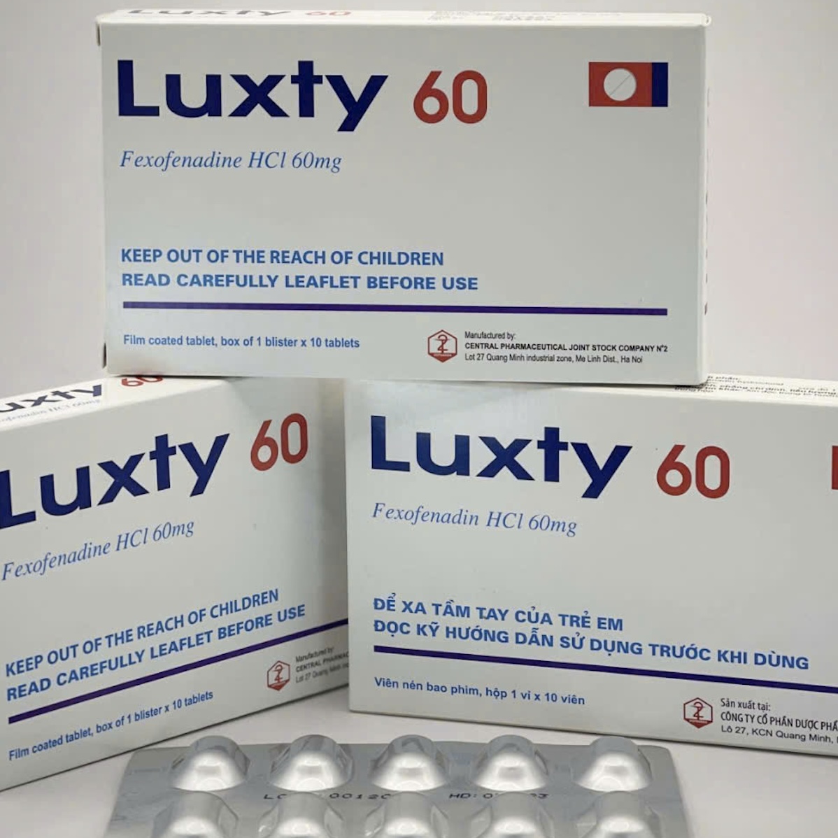 Luxty 60 điều trị viêm mũi dị ứng