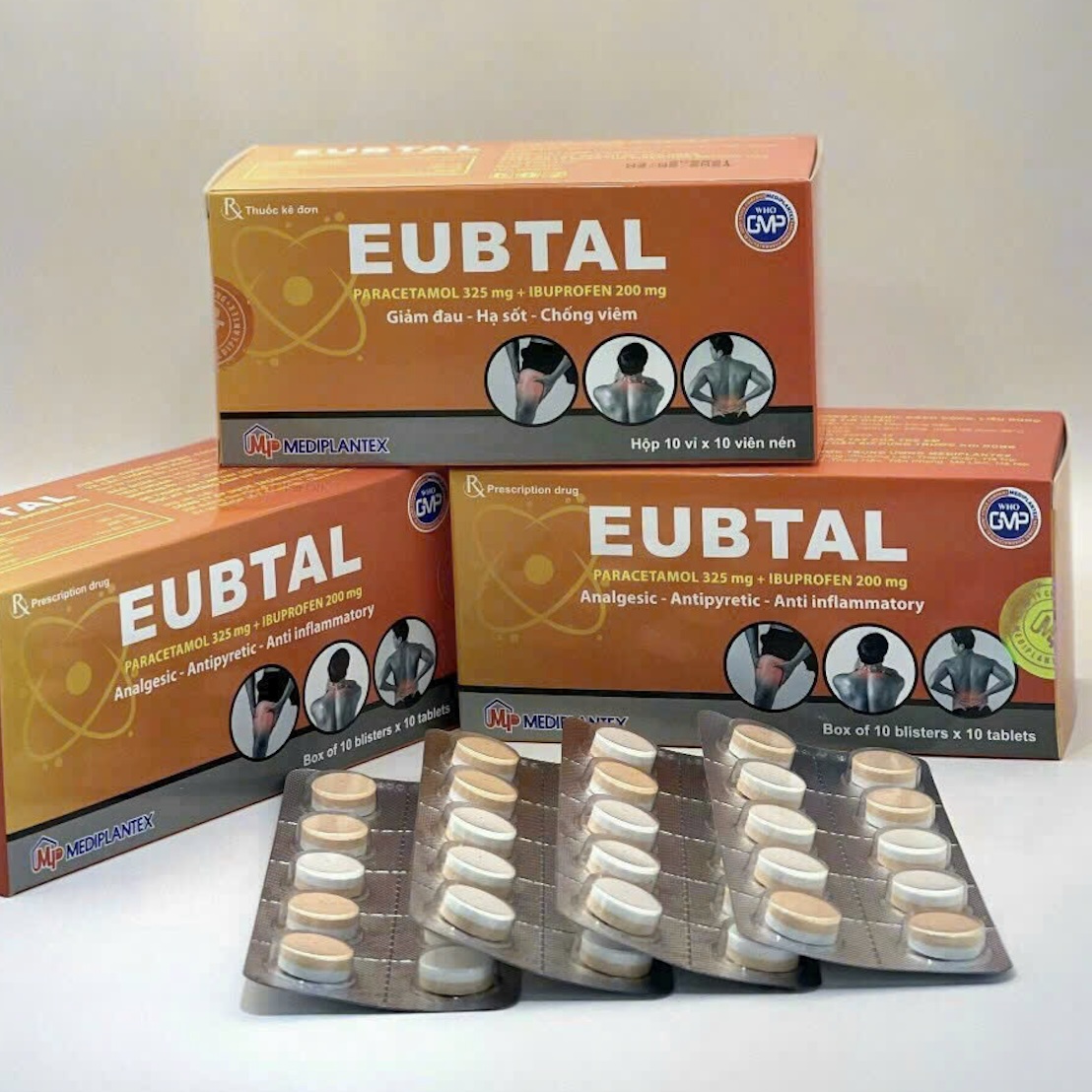 Eubtal 325mg/200mg giúp giảm đau hạ sốt