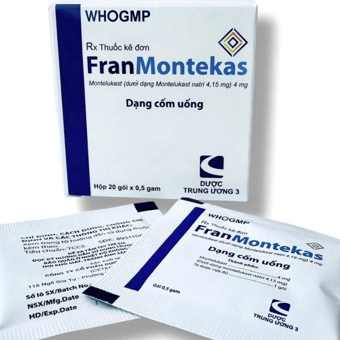 FRANMONTEKAS điều trị vấn đề hô hấp