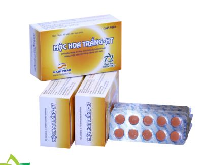 Viên nén Mộc Hoa Trắng - HT Hadiphar chữa lỵ amid ở cả thể hoạt động và thể kén (10 vỉ x 10 viên)