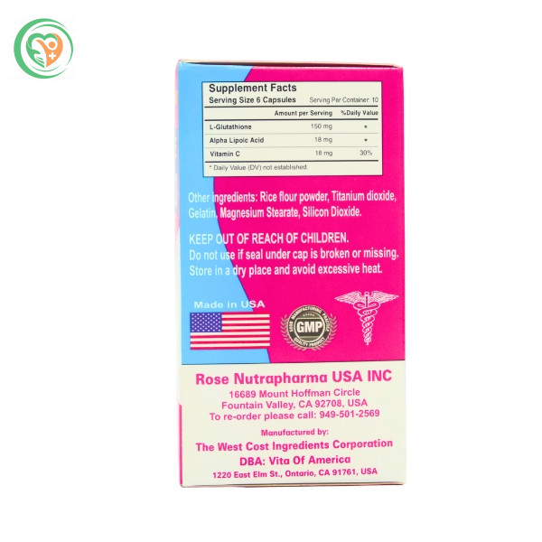 Glutathione White 800 hỗ trợ chống oxy hóa, giảm lão hóa, sạm, nám và làm trắng da (60 viên)