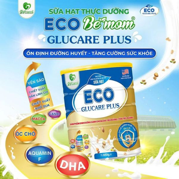 Sữa Hạt Tiểu Đường ECO – Glucare Plus 850gr
