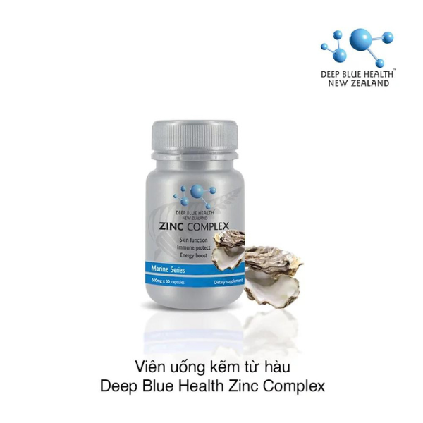Deep Blue Health Zinc Complex – Viên uống tăng đề kháng, trị mụn
