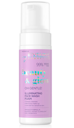 Sữa rửa mặt tạo bọt Eveline Beauty & Glow làm sáng da 150ML