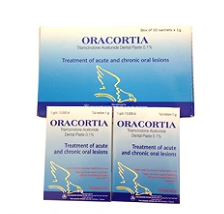 Thuốc Oracortia Thai Nakorn Patana giảm tạm thời triệu chứng viêm nhiễm khoang miệng (50 gói x 1g)