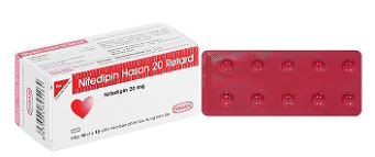 Viên nén Nifedipin Hasan 20 Retard Hasan điều trị tăng huyết áp (10 vỉ x 10 viên)