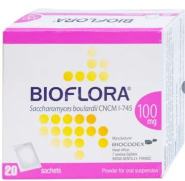 Bột Bioflora 100mg Biocodex điều trị tiêu chảy (20 gói)