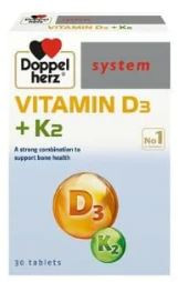 Doppelherz Vitamin D3+K2 – Hỗ trợ tăng cường hấp thu Canxi