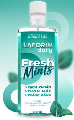 Nước súc miệng LAFORIN DAILY Phục Hồi Nướu, Ngừa Viêm Lợi, Dùng Hàng Ngày, Chai 500ml