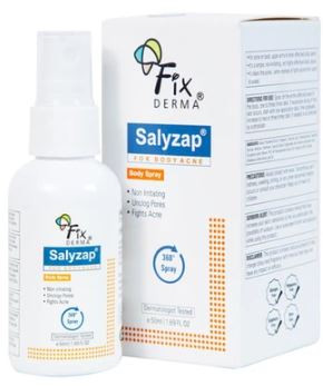 Xịt Mụn Cho Cơ Thể Fixderma Salyzap For Body Acne Body Spray 50ml