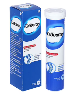 Viên sủi CalSource 500mg GSK phòng ngừa và điều trị thiếu canxi (20 viên)