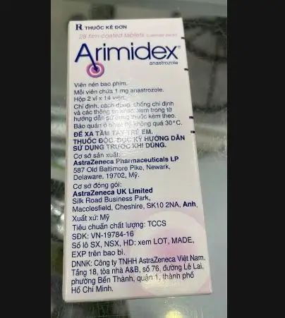 Thuốc Arimidex 1mg AstraZeneca điều trị ung thư vú