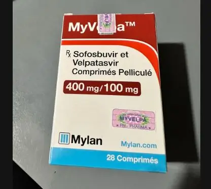 Thuốc Myvelpa 400mg/100mg Mylan điều trị viêm gan C mạn tính (28 viên)