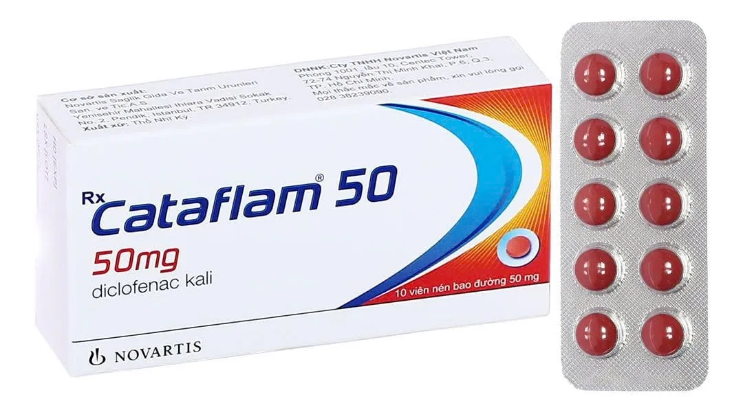Cataflam 50mg Novartis (H/10v) – Giảm đau, kháng viêm nhanh chóng