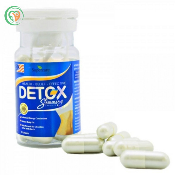 Viên uống giảm cân Supercare Detox Slimming Capsules Supercare hộp 2 lọ x 21 viên