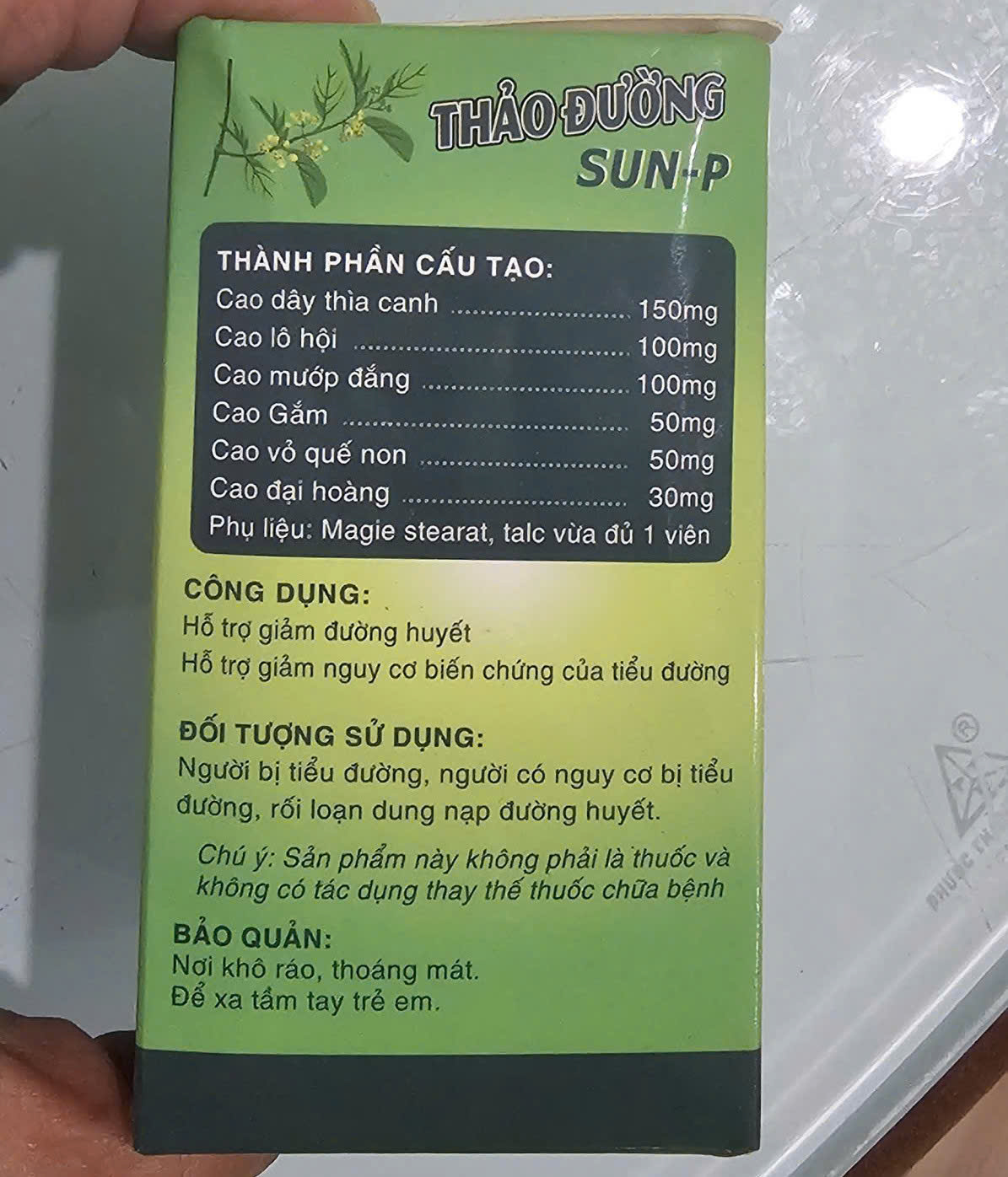 TPBVSK Thảo Đường Sun-P Hỗ Trợ Giảm Đường Huyết