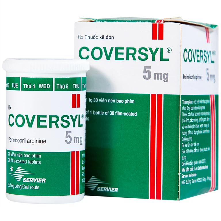 Thuốc Coversyl 5mg Servier - Điều Trị Tăng Huyết Áp Hiệu Quả
