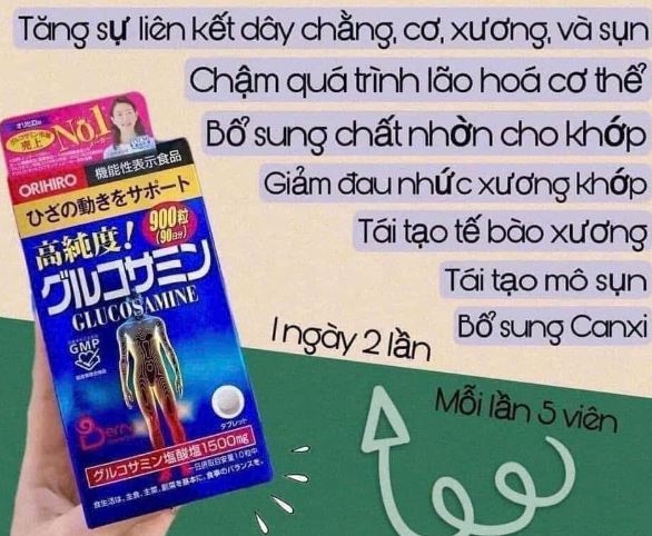 Viên uống Glucosamine Orihiro 900 viên Nhật Bản