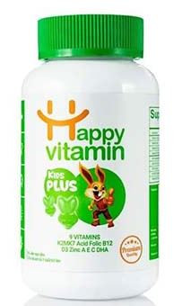 Kẹo dẻo Happy Vitamin Kids Plus+, bổ sung dưỡng chất, tăng đề kháng, nâng cao hệ miễn dịch cho trẻ