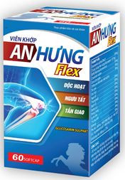 Viên khớp An Hưng Flex – Glucosamin kết hợp thảo dược giúp giảm đau khớp, thoái hóa khớp, viêm khớp – Hộp 60v