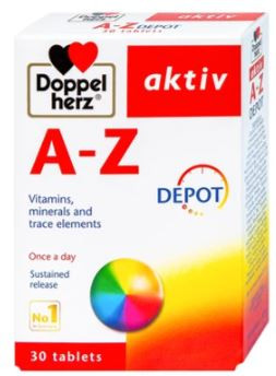 Viên uống A-Z Depot Doppelherz Aktiv bổ sung vitamin và khoáng chất (3 vỉ x 10 viên)
