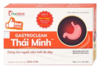 Viên nang cứng Gastroclean Thái Minh dùng cho người viêm loét dạ dày (2 vỉ x 10 viên)
