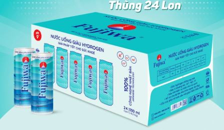 Nước uống Fujiwa 330ml giàu Hydrogen cao cấp - thùng 24 lon