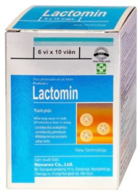 Lactomin viên Novarex (Lactobacillus acidophilus, Bifido bacterium) – Hộp 6 vỉ x 10 viên