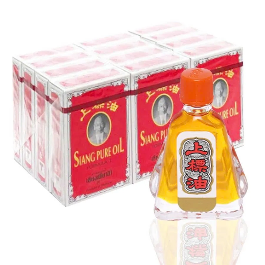 Dầu Thái đỏ nhỏ Siang Pure Oil (L/12c/3ml) – Giảm đau đầu, nghẹt mũi, chóng mặt nhanh chóng