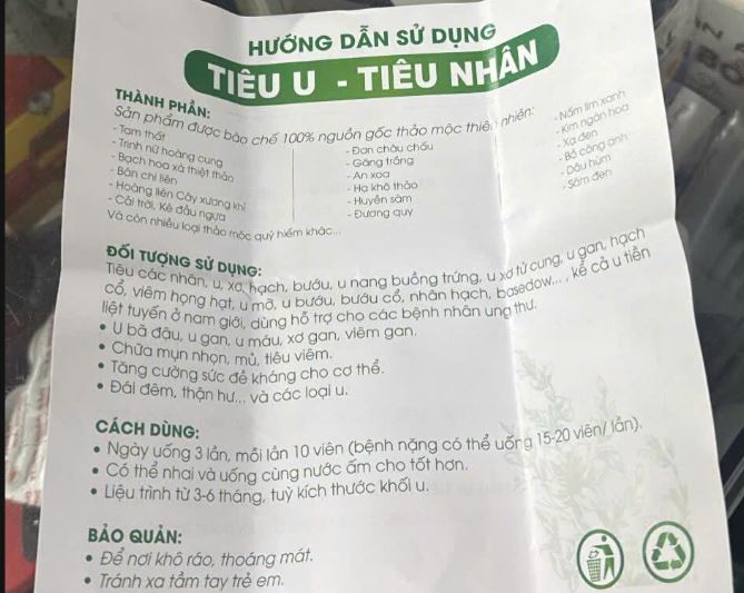 Tiêu U Tiêu Nhân hỗ trợ làm giảm kích thước các khối u lành tính và nhân xơ