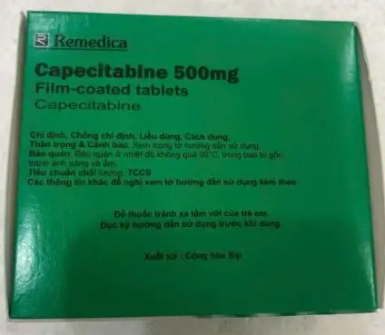 Thuốc Capecitabine 500 Remedica điều trị ung thư đại trực tràng