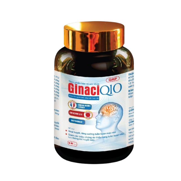 Viên uống Ginaci Q10 Dragon hỗ trợ hoạt huyết, tuần hoàn máo não