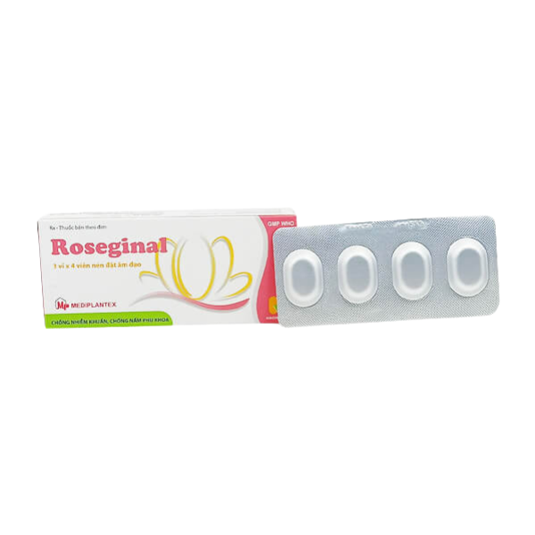  Thuốc đặt phụ khoa Roseginal Mediplantex điều trị viêm nhiễm, nấm ngứa phụ khoa