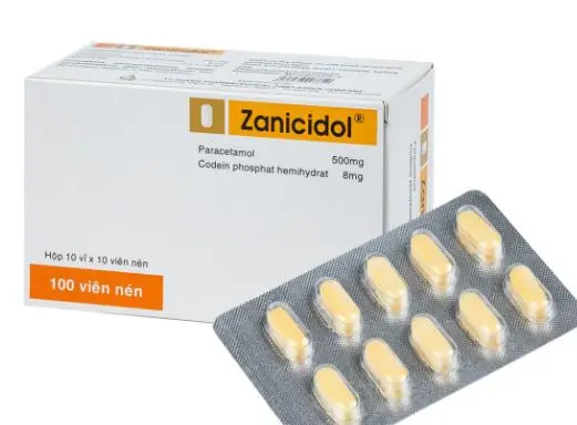 Thuốc Zanicidol 500mg TV.Pharm điều trị nhức đầu, nhức răng (10 vỉ x 10 viên)