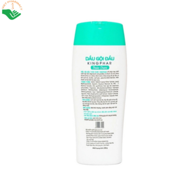 Dầu gội thảo dược Kingphar giúp làm sạch tóc, chăm sóc da đầu (Chai 200g)