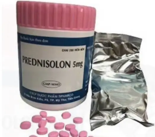 PREDNISOLON 5mg viên hồng mùi dâu ngọt TIPHARCO C200V /16_Điều trị các rối loạn viêm và dị ứng