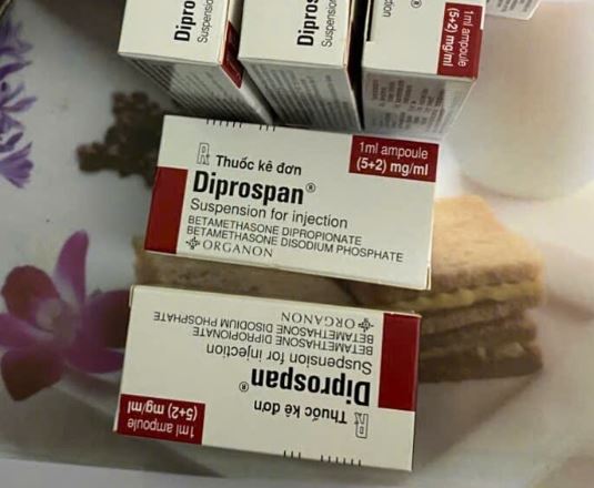 Thuốc tiêm Diprospan Injection (5+2)mg/ml Merck điều trị các bệnh cơ xương và mô mềm, dị ứng (1 ống x 1ml)