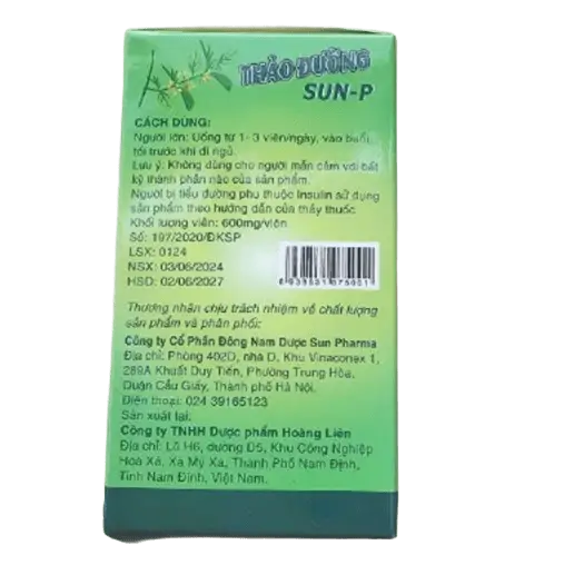 TPBVSK Thảo Đường Sun-P Hỗ Trợ Giảm Đường Huyết