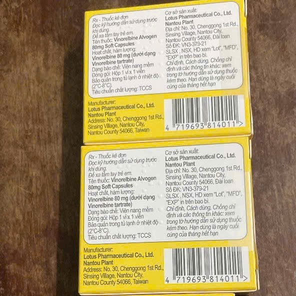 Thuốc Vinorelbine Alvogen điều trị ung thư