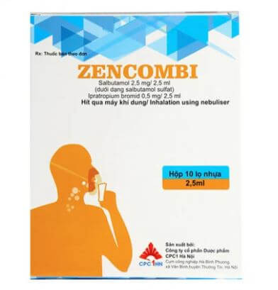 Zencombi giúp kiểm soát co thắt phế quản (Hộp 10 lọ x 2,5ml)