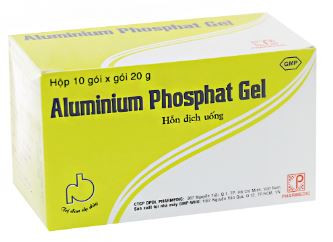 Hỗn dịch uống Aluminium Phosphat Gel 20% trị loét dạ dày, tá tràng (10 gói x 20g)