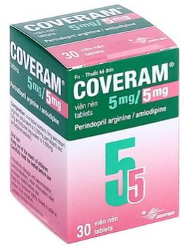 Thuốc Coveram 5mg/5mg Servier điều trị tăng huyết áp (30 viên)