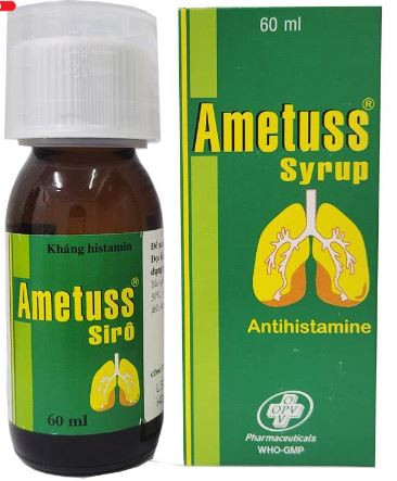 Thuốc Ametuss Sirô – điều trị ho do bệnh về họng và phế quản