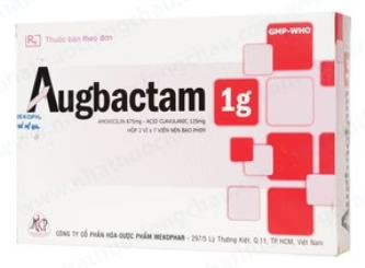 Thuốc Augbactam 1g Mekophar hỗ trợ điều trị nhiễm khuẩn đường hô hấp (2 vỉ x 7 viên)